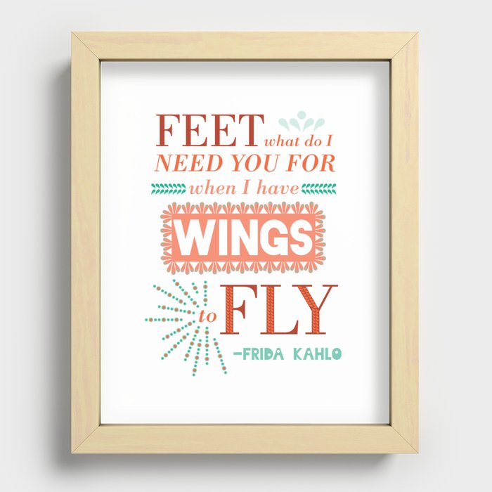 I Have Wings Recessed Framed Print