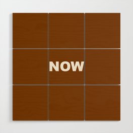 NOW CINNAMON SOLID COLOR Wood Wall Art