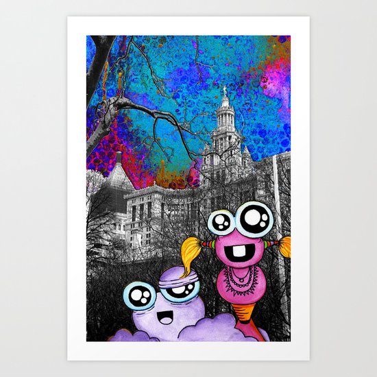 Visitors Art Print