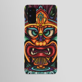Polynesian tiki painting, colorful mask Android Case