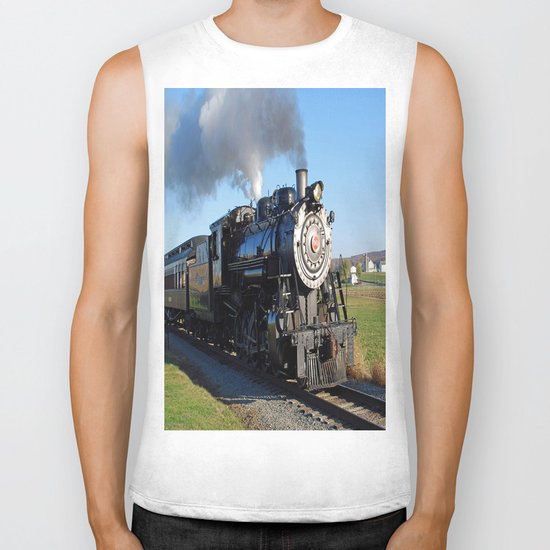 Steam Locomotive Biker Tank