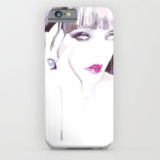 Fashion illustration in watercolors and ink iPhone & iPod Case