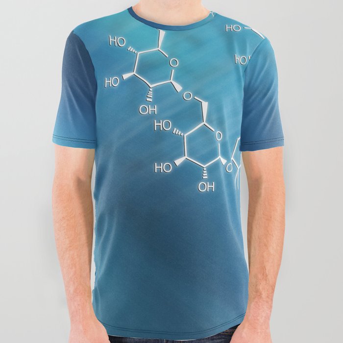 Mogroside Structural chemical formula (Monk Fruit Sweetener) All Over Graphic Tee