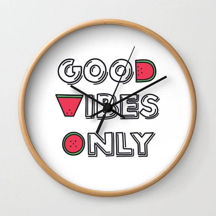 Good Vibes Only Wall Clock