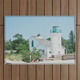 White Lighthouse  Outdoor Rug