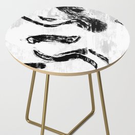 Abstract black and white Side Table