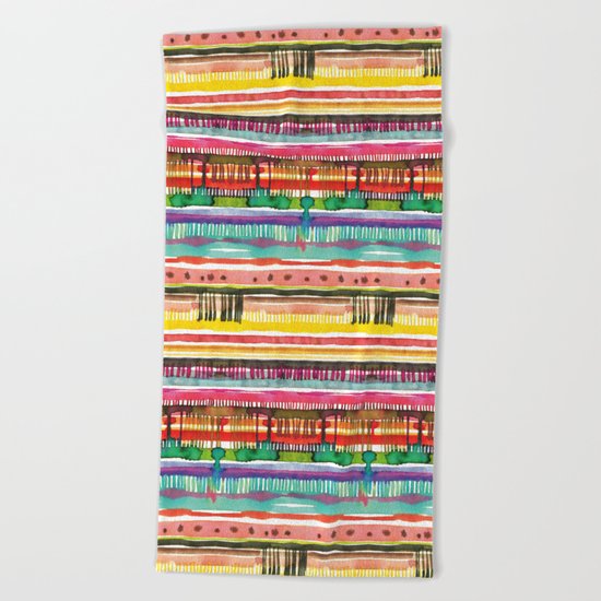 My knitted watercolor Beach Towel