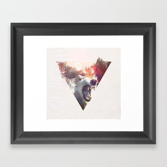 daylight moon Framed Art Print