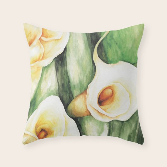 Calla Lilies Throw Pillow