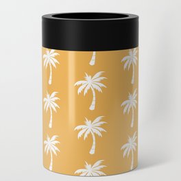 Palm tree pattern - yellow Can Cooler