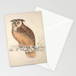 Rock eagle-owl by Elizabeth Gould from "A Century of Birds from the Himalaya Mountains," 1831 Stationery Card