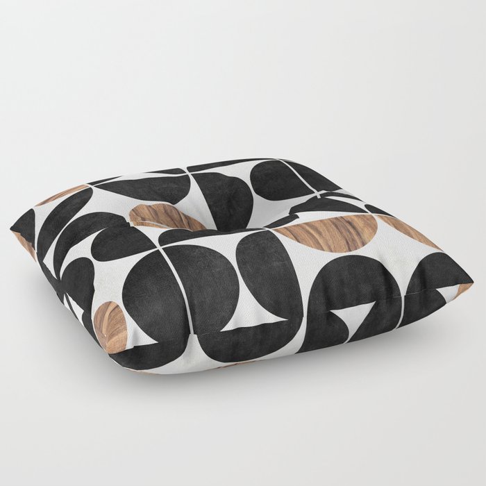 Mid-Century Modern Pattern No.1 - Concrete and Wood Floor Pillow