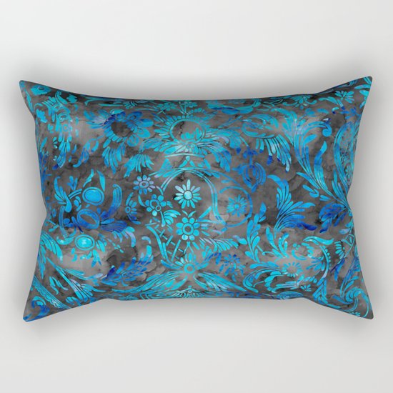 Watercolor Damask Pattern 07 Rectangular Pillow
