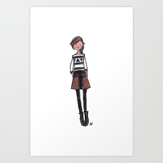 Brown + Black Art Print