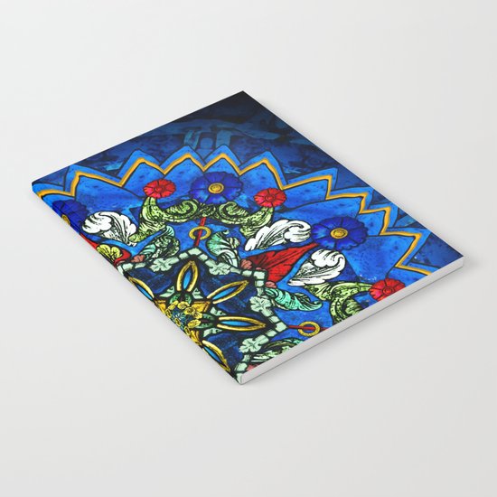 Lighted Rose Window Collage Notebook