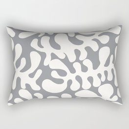 White Matisse cut outs seaweed pattern 10 Rectangular Pillow