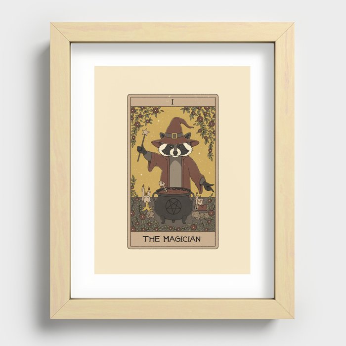 The Magician - Raccoons Tarot Recessed Framed Print