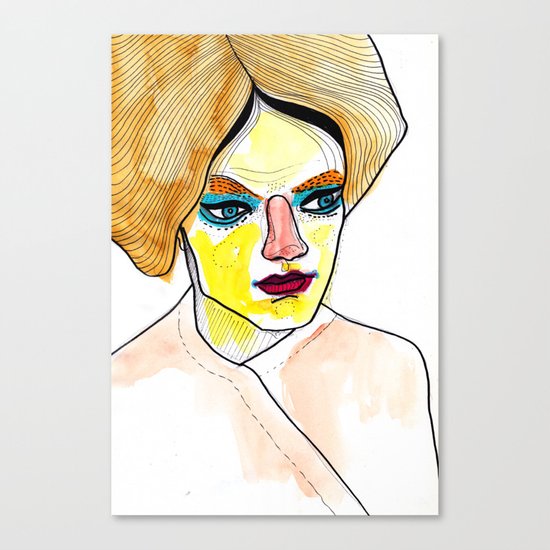 orange hair Canvas Print
