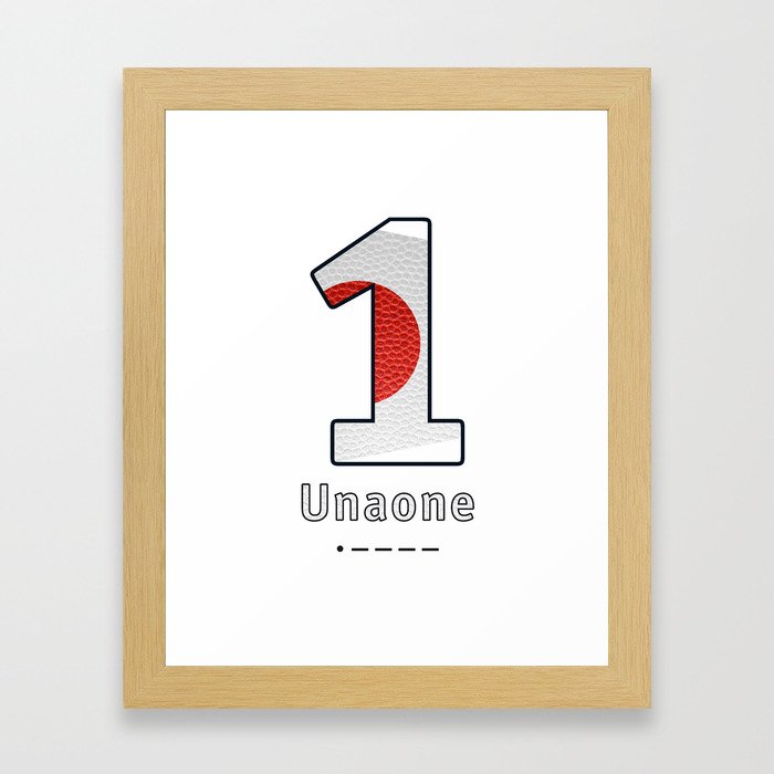 Unaone - Navy Code Framed Art Print