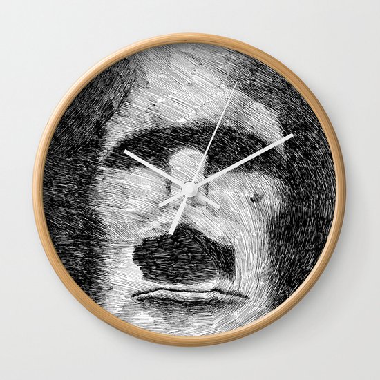 Easter island - Moai statue - Ink Wall Clock