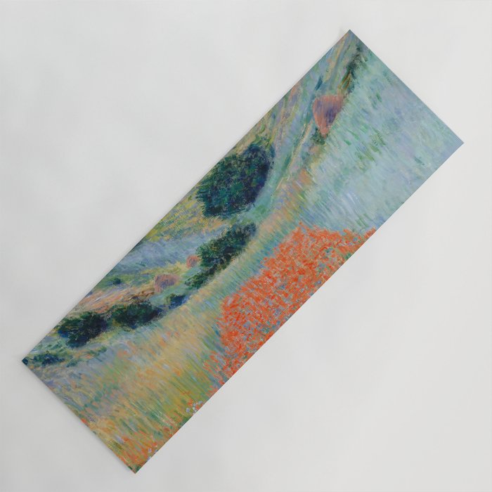 Poppy Field in a Hollow near Giverny Claude Monet Yoga Mat