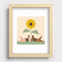 Sunflower Season Recessed Framed Print