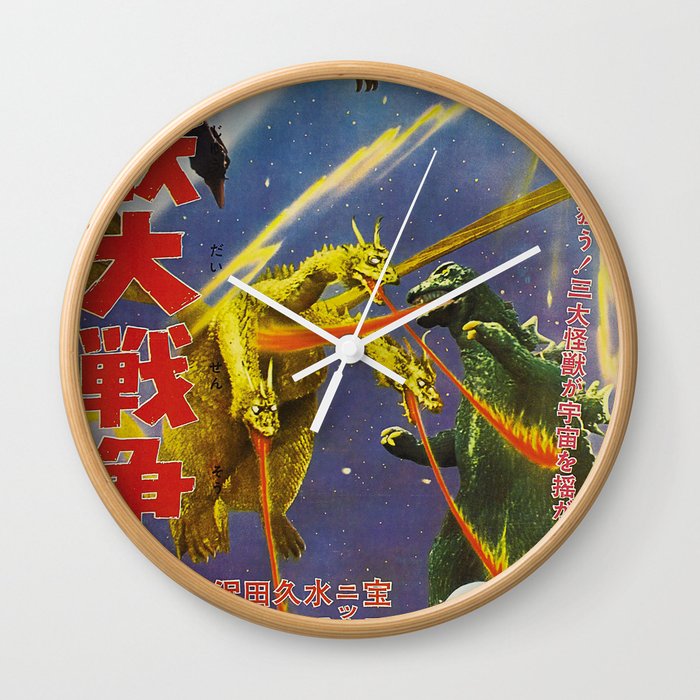 Godzilla 15 Wall Clock