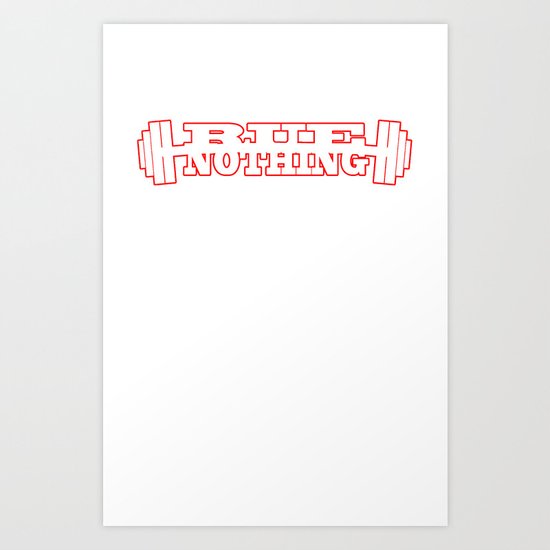 RUE NOTHING WEIGHTS RED Art Print