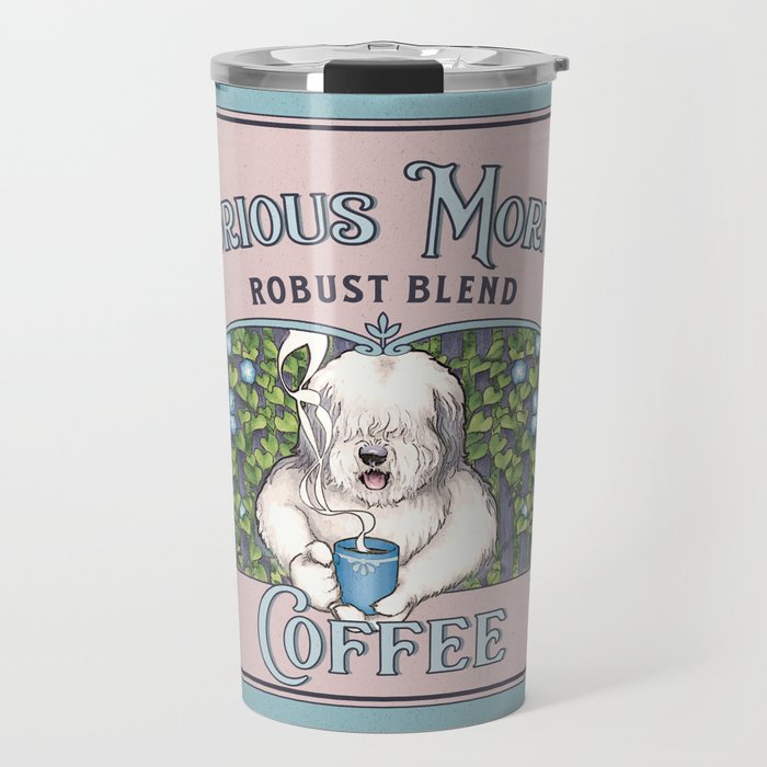 Old English Sheepdog Vintage Coffee  Travel Mug