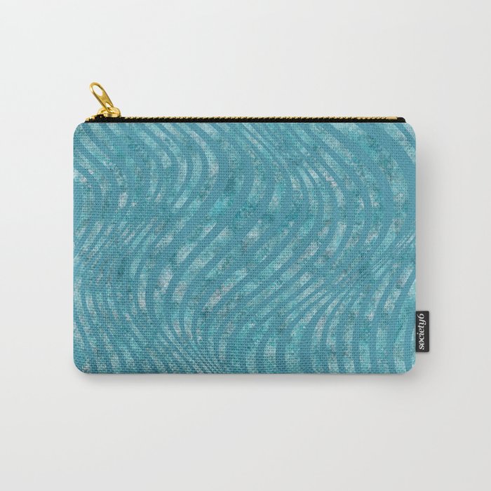 Aquamarine. Abstract pattern with waves of sea colors Carry-All Pouch