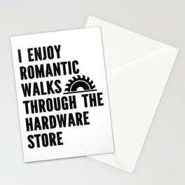 Funny Romantic Walks Through Hardware Store Stationery Card