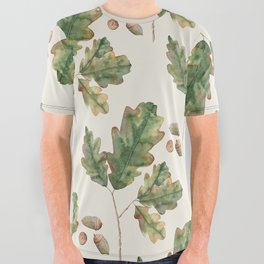 Oak tree  green leaves  All Over Graphic Tee
