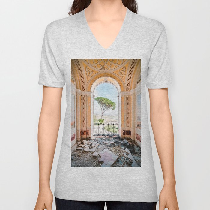 Italian View in Decay V Neck T Shirt