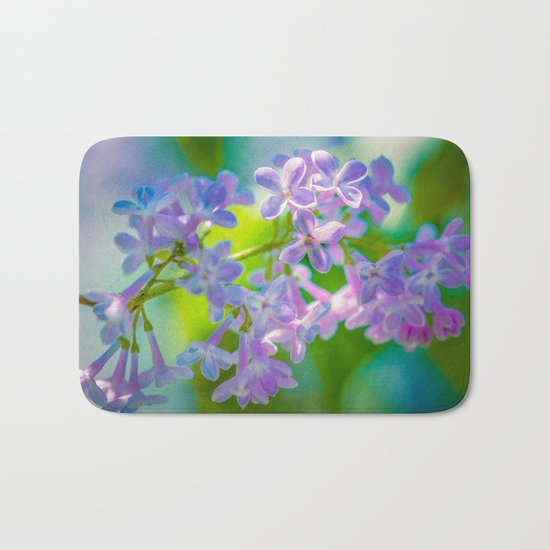 Purple Lilac Flowers Bath Mat