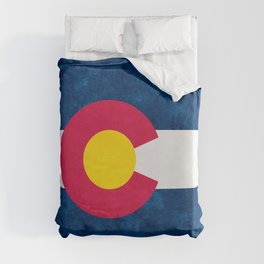 Colorado State Flag of Colorado Colors Emblem Symbol Iconography Duvet Cover