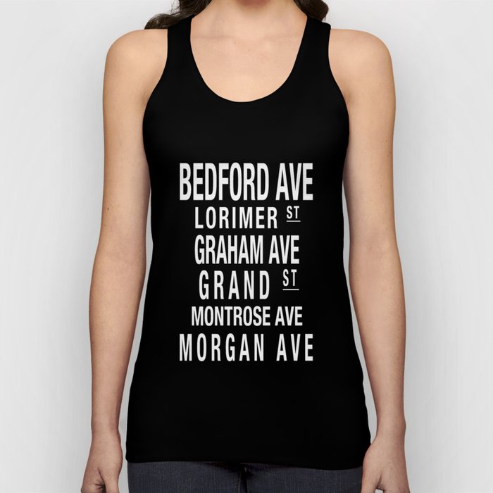 Williamsburg Brooklyn L Train Subway Art Unisex Tank Top Williamsburg Brooklyn L Train Subway Art Unisex Tank Top