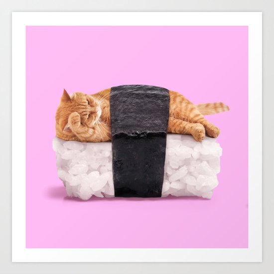 SUSHICAT Art Print