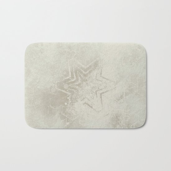 Delicate ivory star mandala Bath Mat