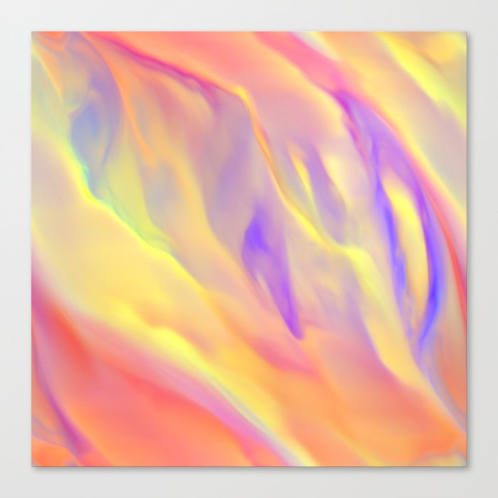 Neon Flow Nebula #9: orange Canvas Print