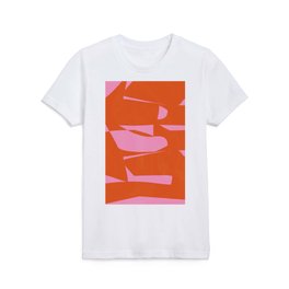Pink and Orange Abstract Kids T Shirt