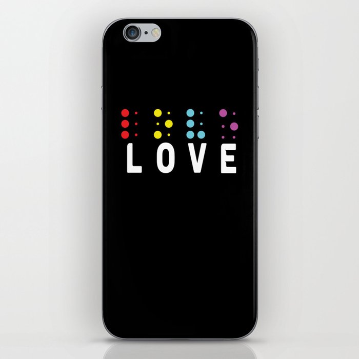 Visually Impaired Dots Love Braille iPhone Skin