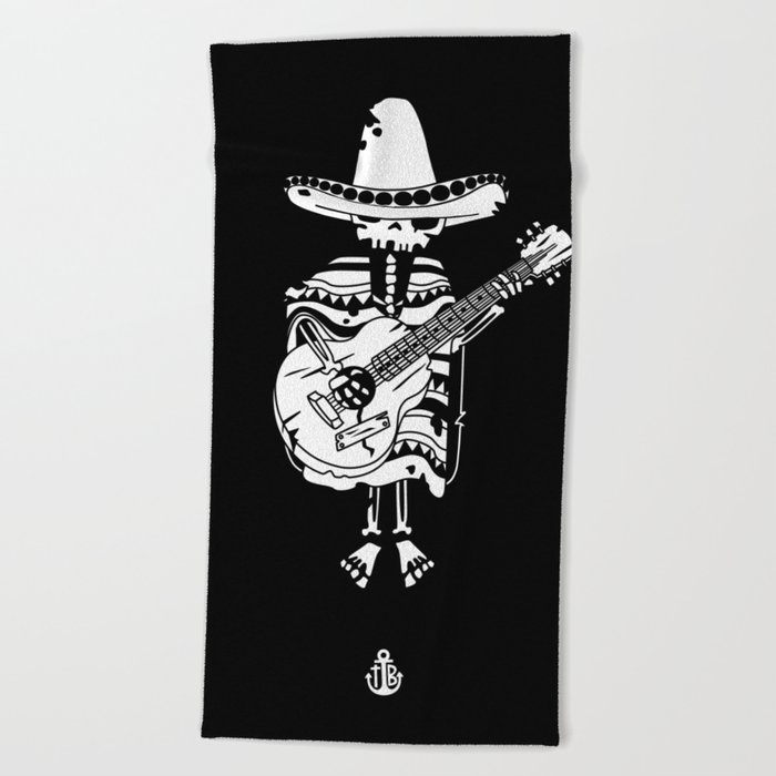 Guitar mariachi Beach Towel