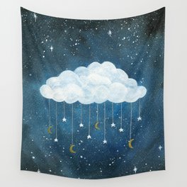 Dreams made of Moon and Stars Wall Tapestry