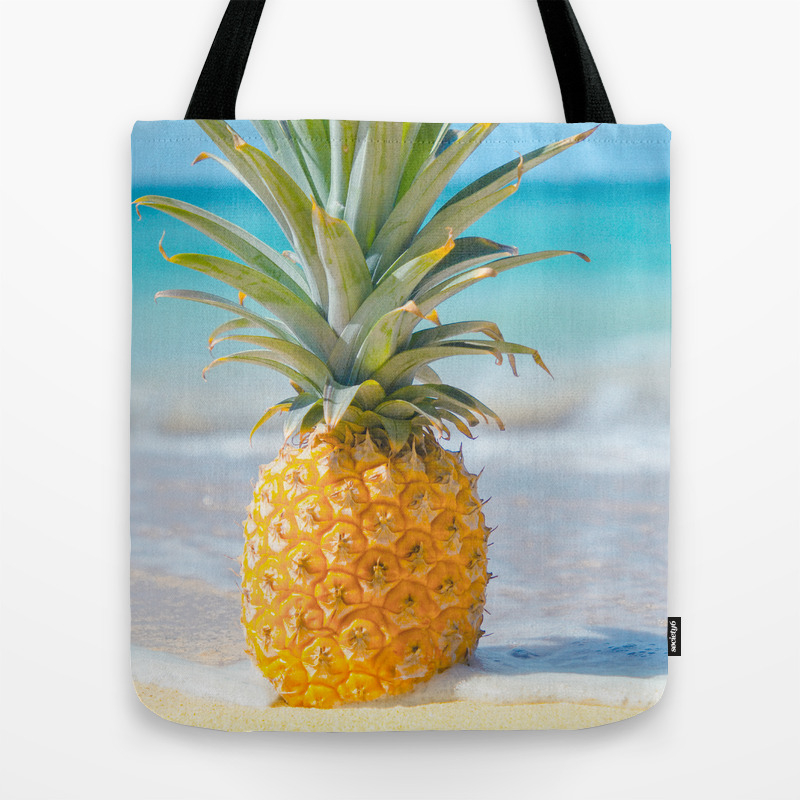 Hawaiian Mesh Beach Tote Shopping Bag Handbag Travel Maui Pineapple Hawaii 
