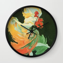 La Loie Fuller Wall Clock | Vintage, Aapshop, Paris, Cheret, Aap, Dance, Illustration, French, Ballet, Impressionism 