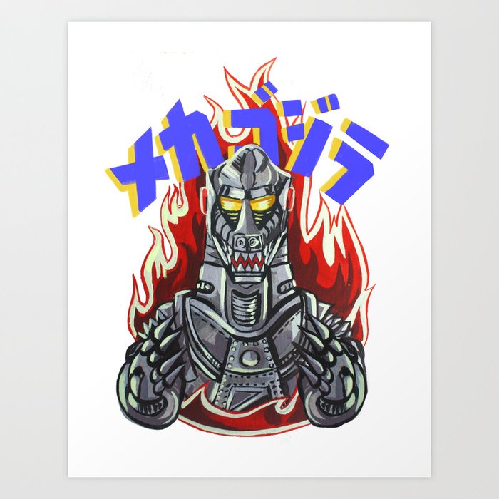 Mecha Godzilla! Art Print