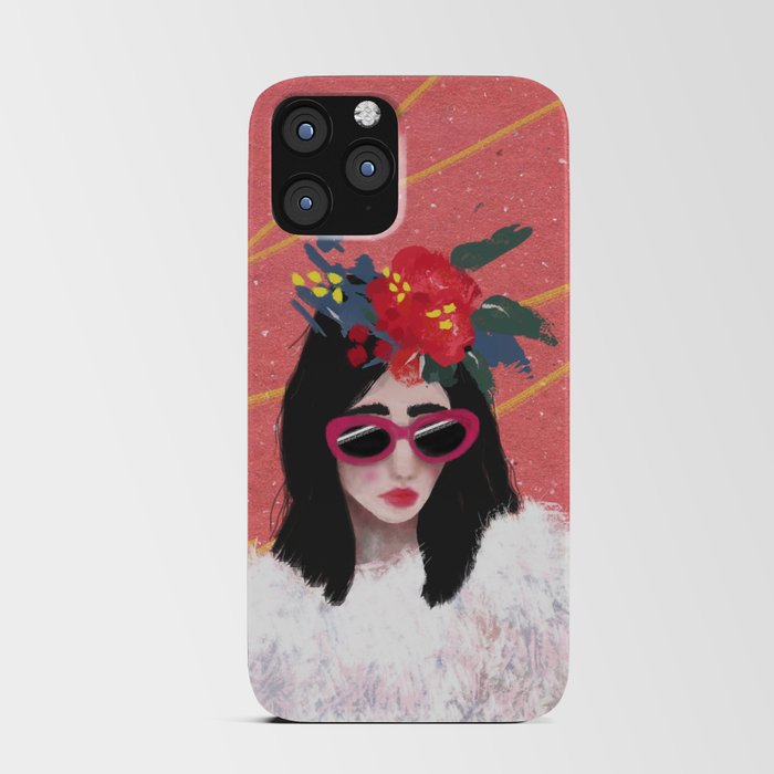 Fur coat girl iPhone Card Case