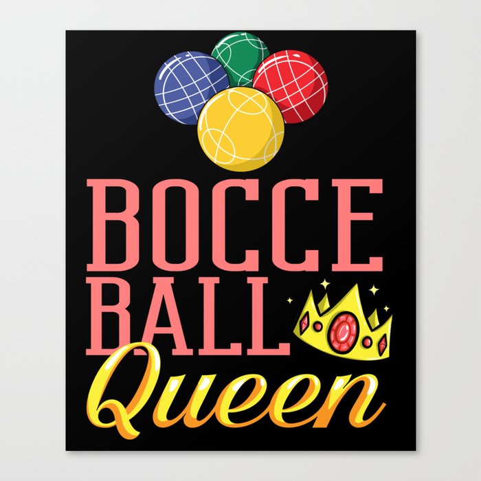 Bocce Ball Italian Bowling Bocci Player Canvas Print