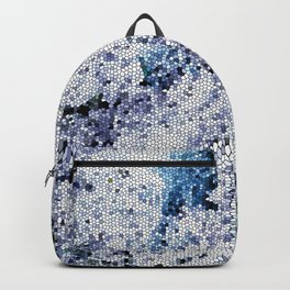Abstract Purple Blue Gray Texture Backpack