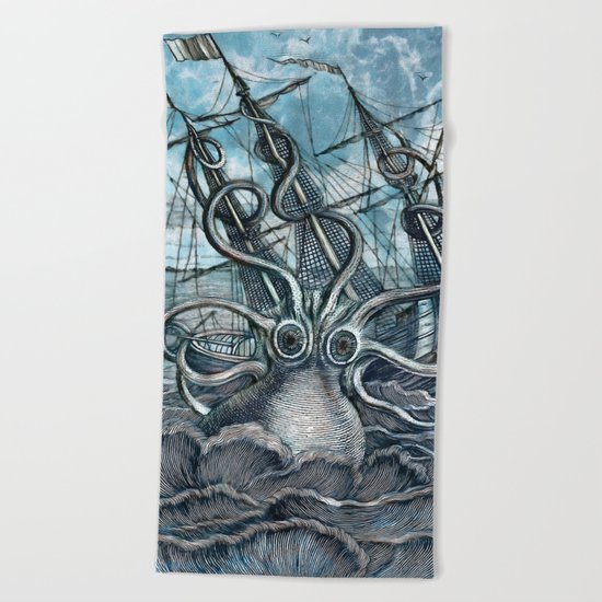 Sea Monster Beach Towel